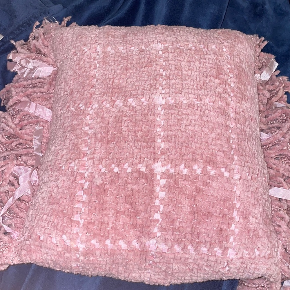 Pink couch pillow